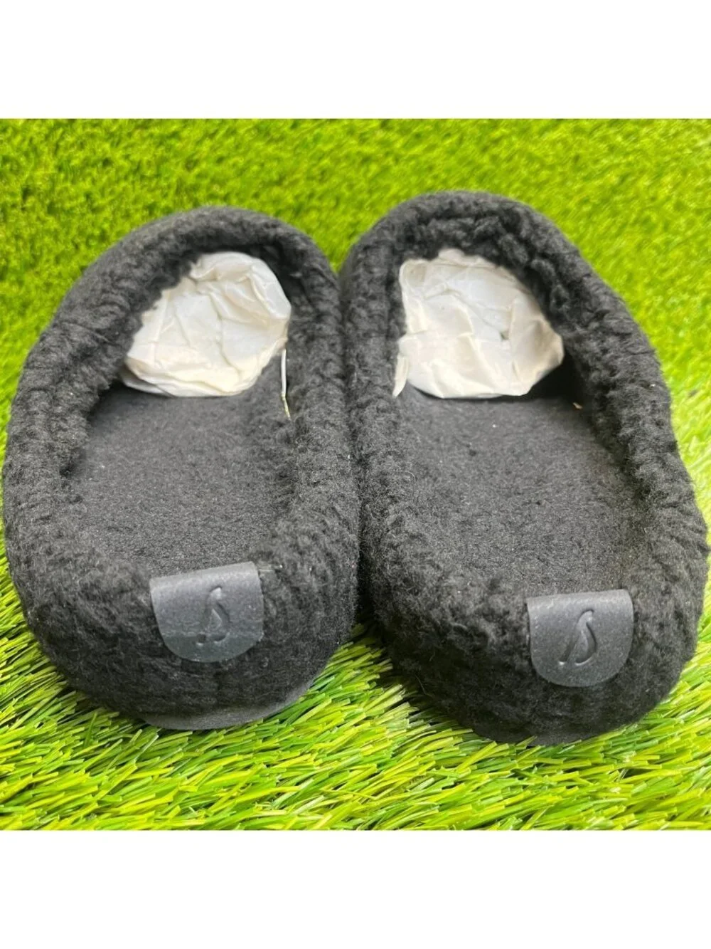 Allbirds Wool Slipper Fluff Mens Size 12 Black Casual Comfort Slip On Mule Shoes